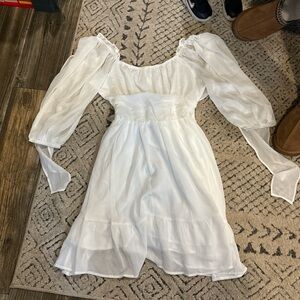 White Long Sleeve Dress